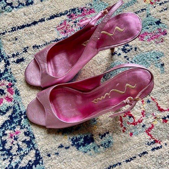 Pink vintage kitten heels Nina Ricci heels! - Picture 4 of 7